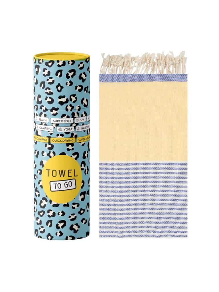 Alaplaya | Prosop de plajă Towel to Go Palermo Blue/Yellow