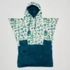 Poncho de plajă copii All-In V Poncho Junior Eco, 100% Bumbac, S-XL, Albastru, Verde, Alb, 9-15 ani