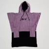 Poncho de plajă copii All-In V Poncho Junior Kai Van, 100% Bumbac, S-XL, Mov, Negru, 9-15 ani