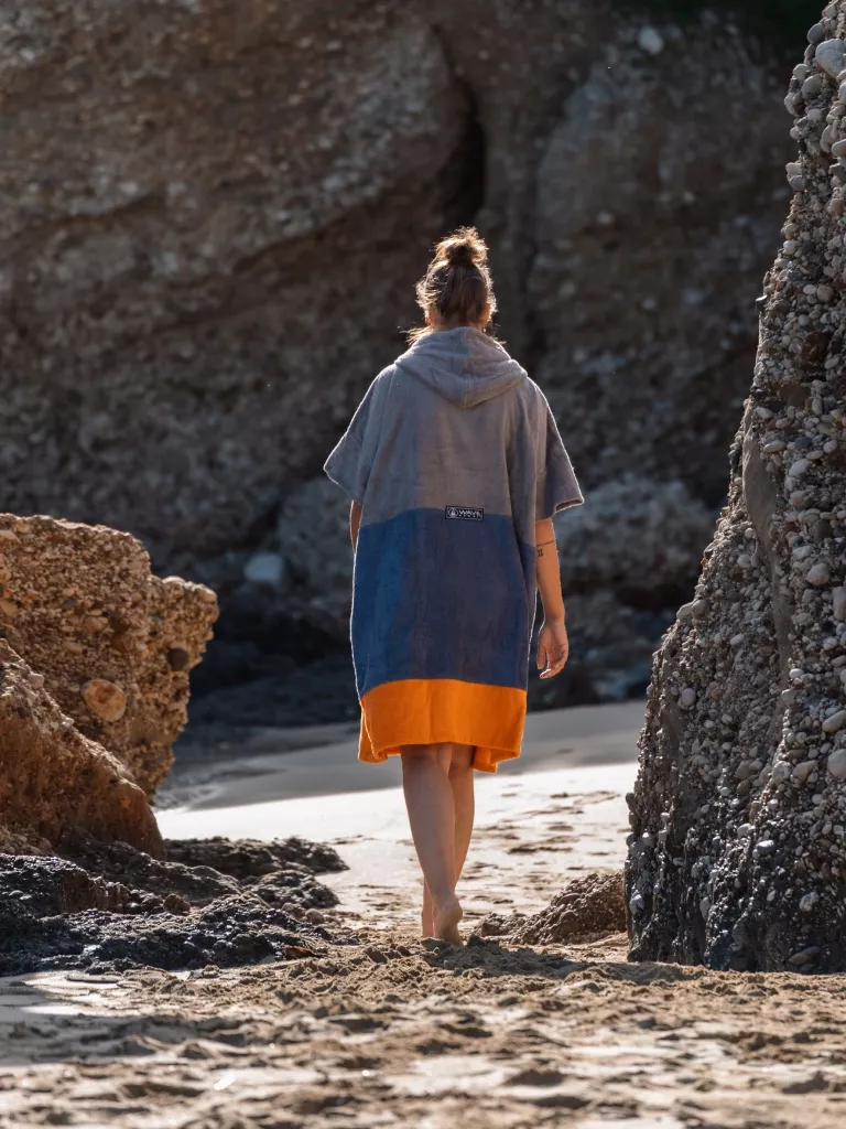 Alternative view of Poncho de plajă Wave Hawaii Poncho Shany, 100% Bumbac, S-XL, Gri, Albastru, Portocaliu