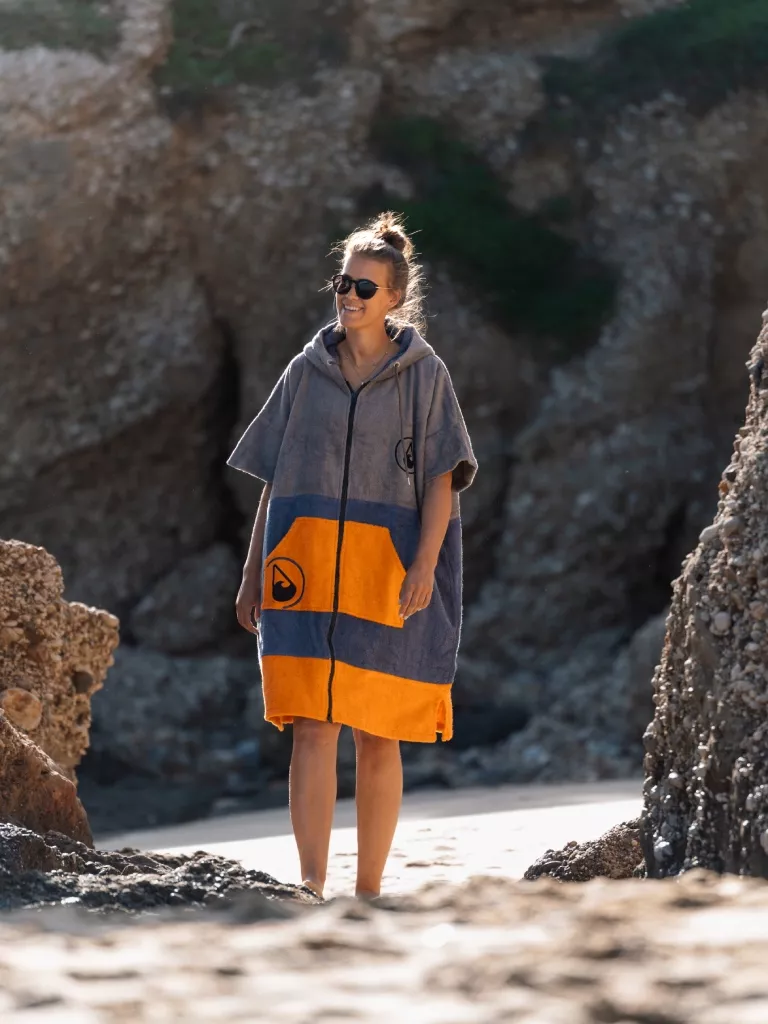 Poncho de plajă Wave Hawaii Poncho Shany, 100% Bumbac, S-XL, Gri, Albastru, Portocaliu