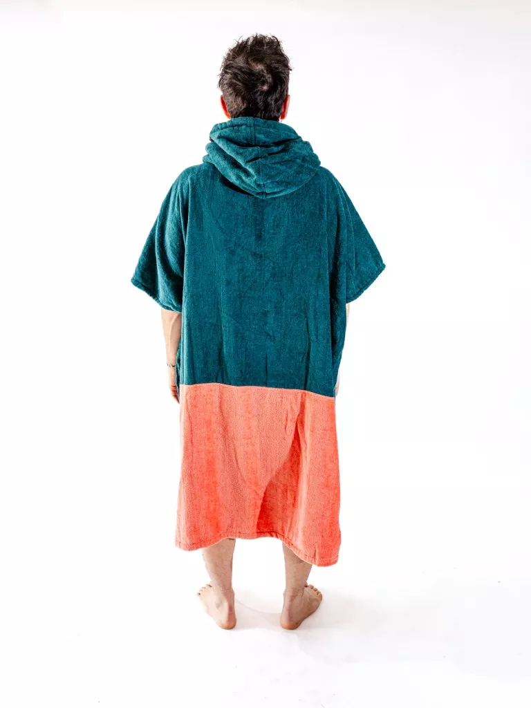 Alternative view of Poncho de plajă All-In V Poncho Y2K, 100% Bumbac, S-XL, Verde, Portocaliu