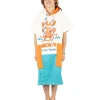 Poncho de plajă copii All-In V Poncho Kid Nacho's, 100% Bumbac, S-XL, Alb, Albastru, Portocaliu, 6-9 ani