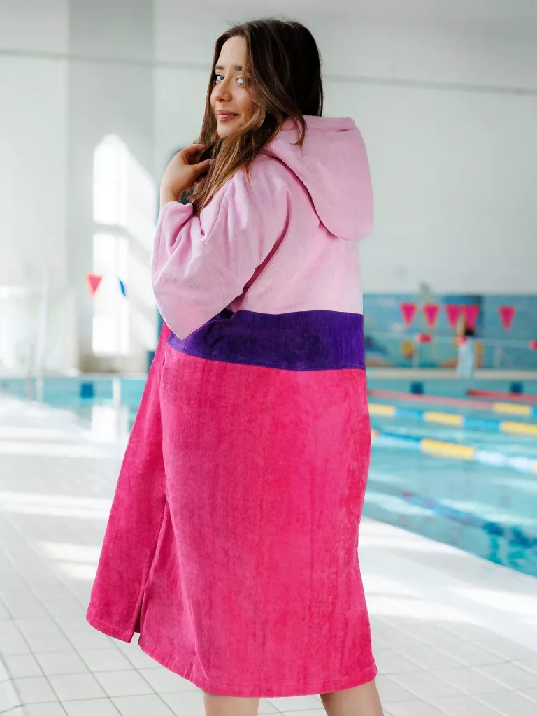 Alternative view of Poncho de plajă Wave Hawaii Barbie, 100% Bumbac, S, Fucsia, Roz, Mov