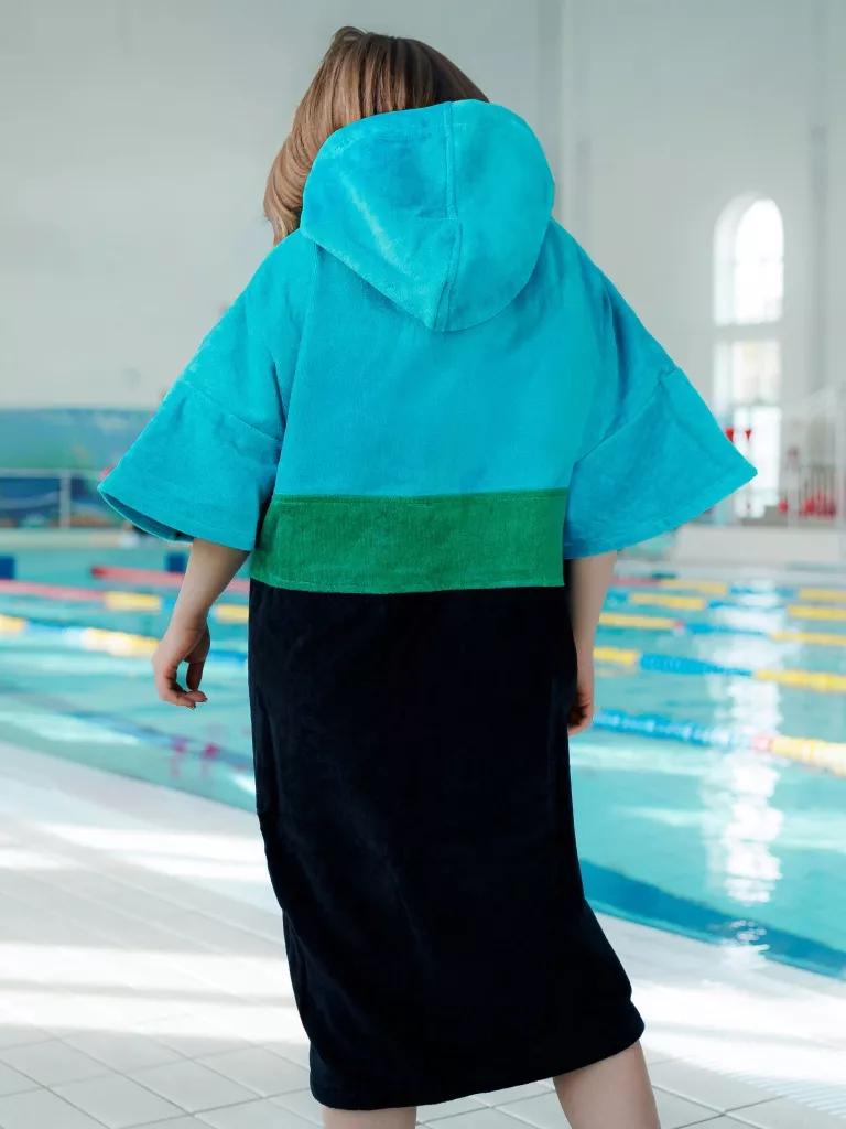 Copil care poarta Poncho plaja copii | Wave Hawaii Harry Potter | Culori albastru, verde, negru